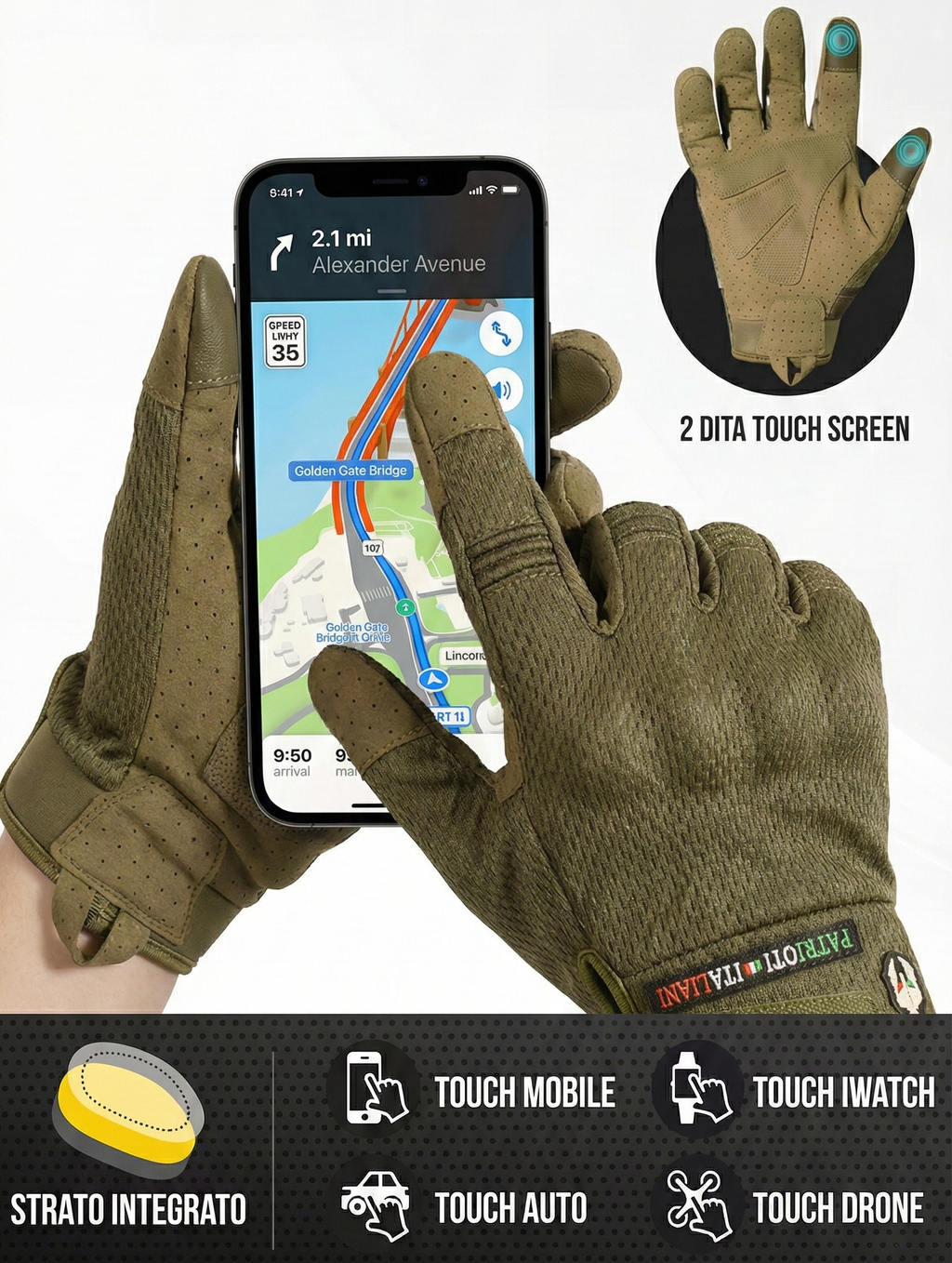 Guanti Tattici Professionali "Patrioti Italiani"