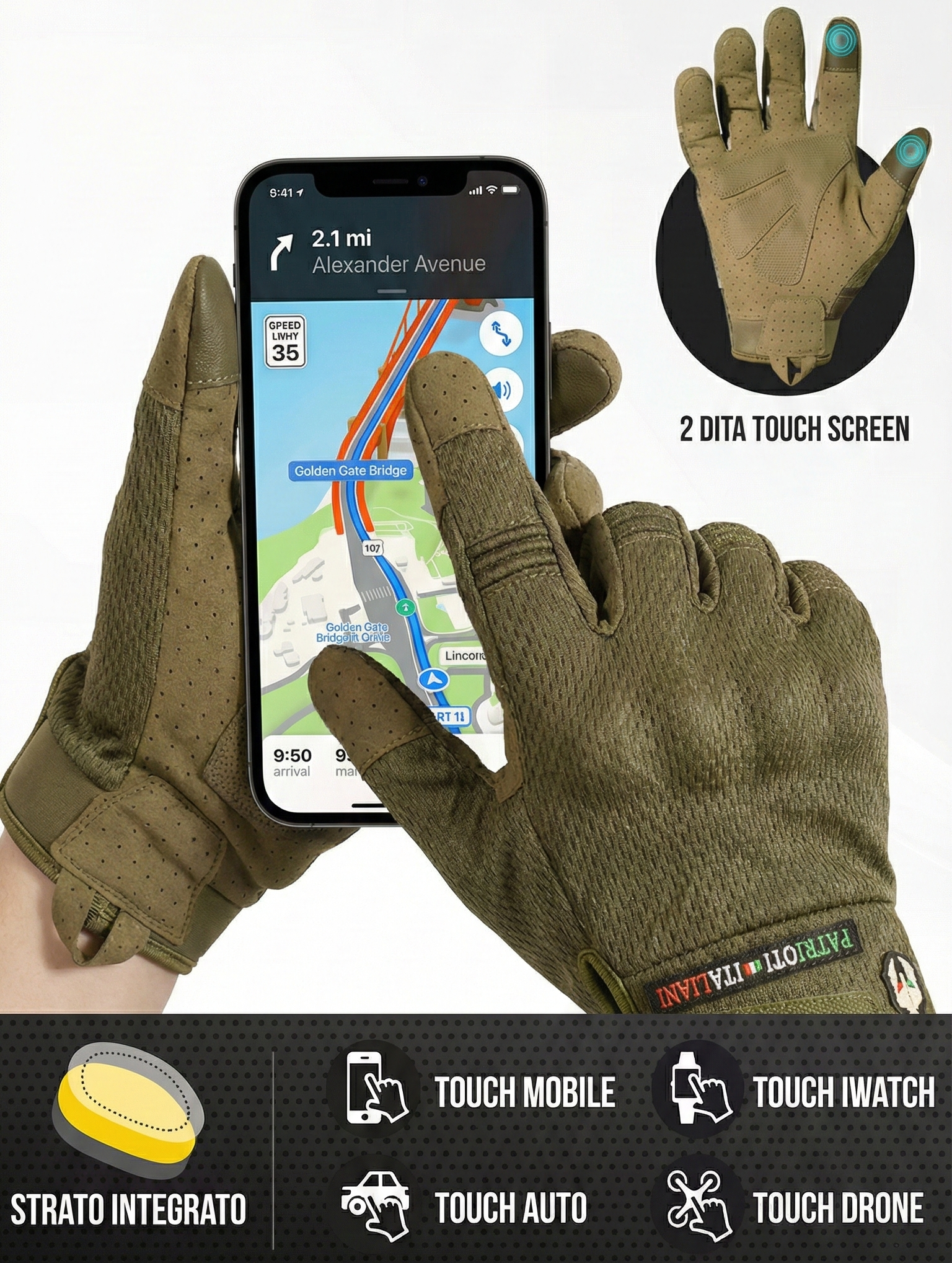 Guanti Tattici Professionali "Patrioti Italiani"